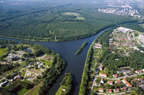 Gliwický kanál a odbočení průplavu Dunaj-Odra